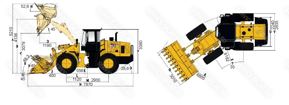 Схема Фронтальный погрузчик LONKING CDM853
